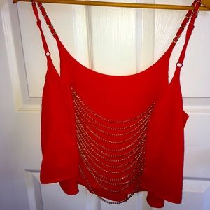Cute red dress top